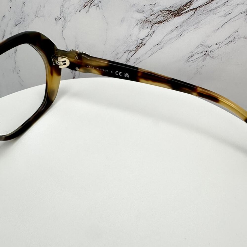 New CHANEL Eyeglasses Brown Gold Chain CC Square Acetate Womens - Picture 8 of 16